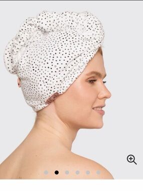 Kitsch White Microdot Towel Turban